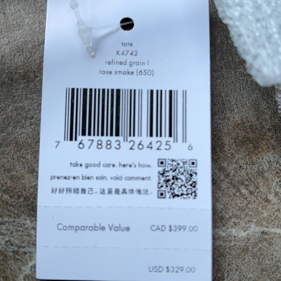 Kate Spade purse and wallet glitter on tote ROSE SMOKE reversible - Picture 4 of 13